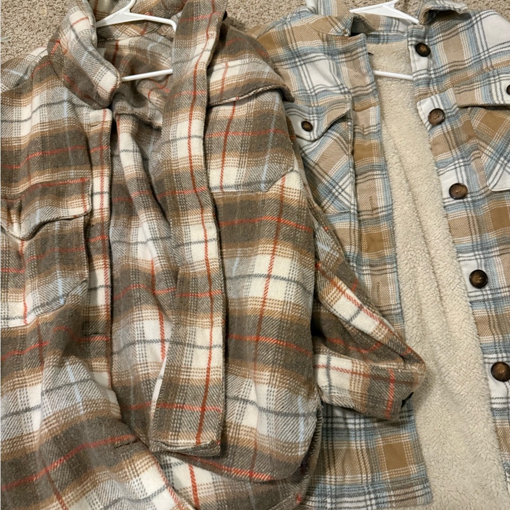 Plaid Button-Up Jackets